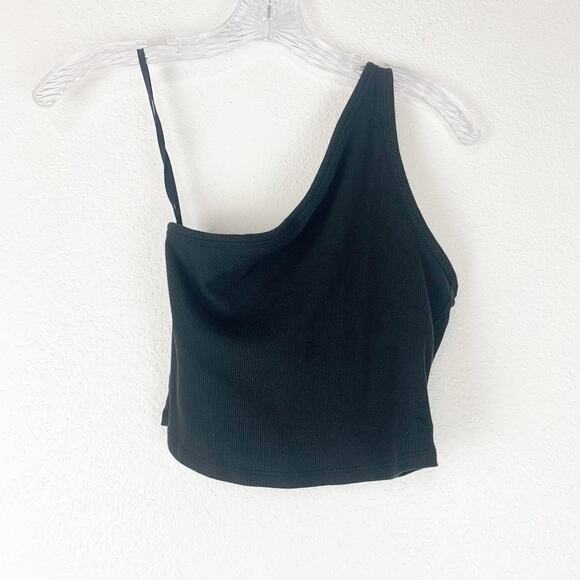 Victoria's Secret Tops - Pink Victoria's Secret Shirt Womens Small Tank Top One Shoulder Crop Shelf Bra S